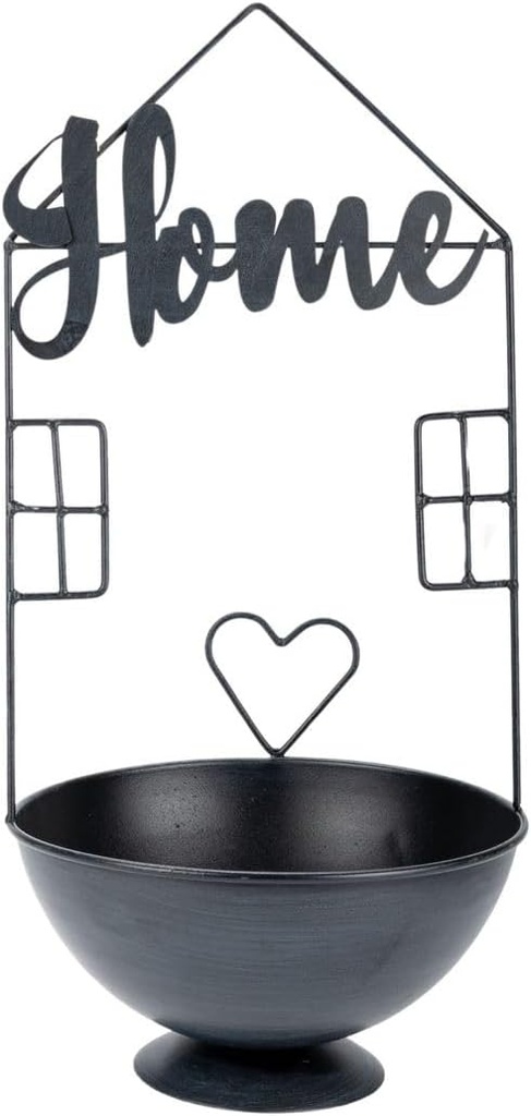 Dekoschale aus Metall  "Home" in Schwarz 2