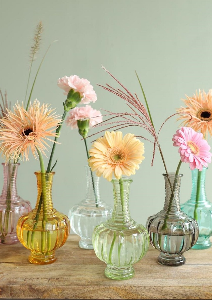 Vintage Glasvase 15 cm, in vielen Farben 2