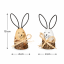 Osterdeko Holzhasen 2er Set – Deko Hasen 2