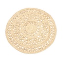 Strohteppich mit Muster 60 cm rund 2
