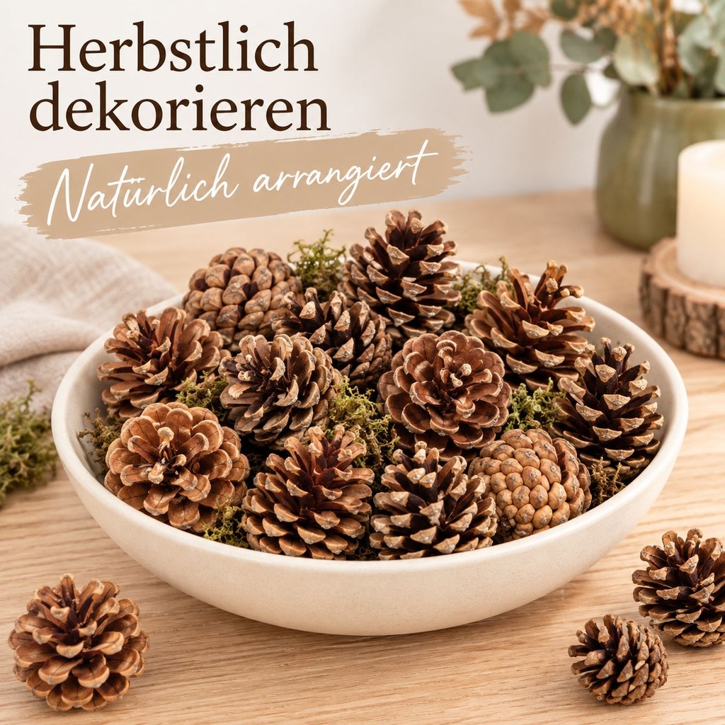 Tannenzapfen 1 kg, ca. 50-70 Stück, 5-6 cm, Pinus nigra, Naturdeko – Anwendung 1