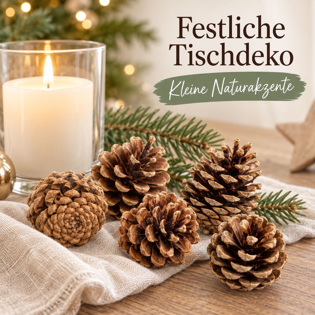 Tannenzapfen 1 kg, ca. 50-70 Stück, 5-6 cm, Pinus nigra, Naturdeko – Anwendung 2