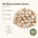 Birkenrinden Sterne 150 Stk. ca. 2,5 cm  2