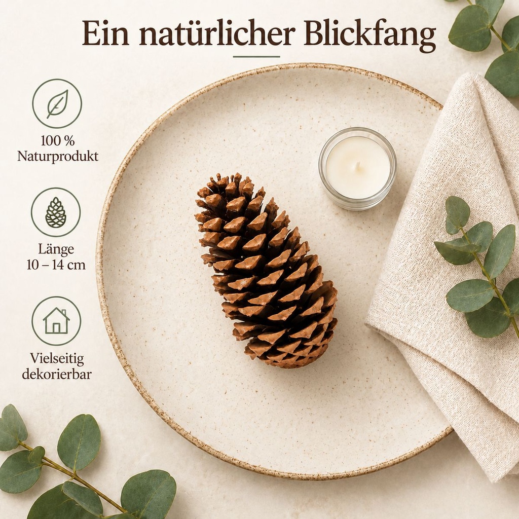 Maritima Zapfen 10-14 cm, 1 Stück, Pinus pinaster, naturbelassen – Anwendung 1