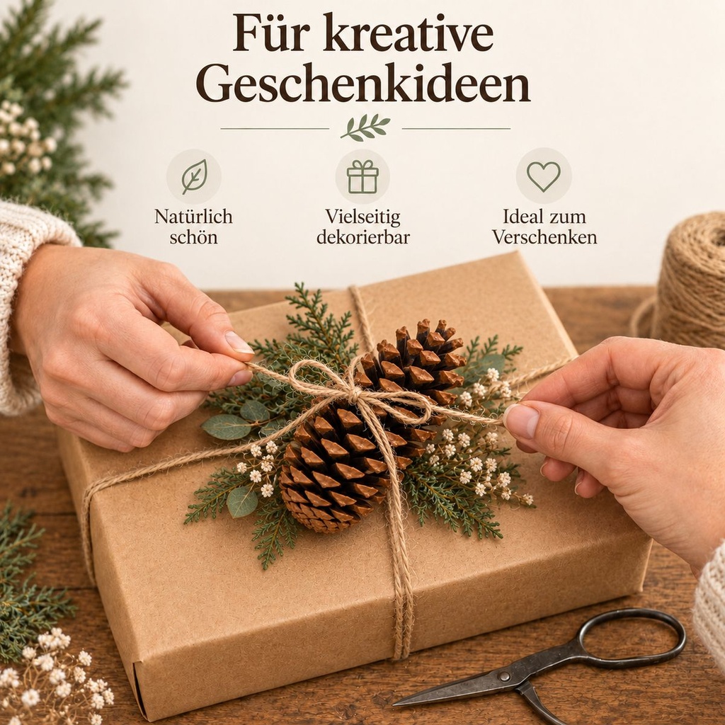 Maritima Zapfen 10-14 cm, 1 Stück, Pinus pinaster, naturbelassen – Anwendung 2