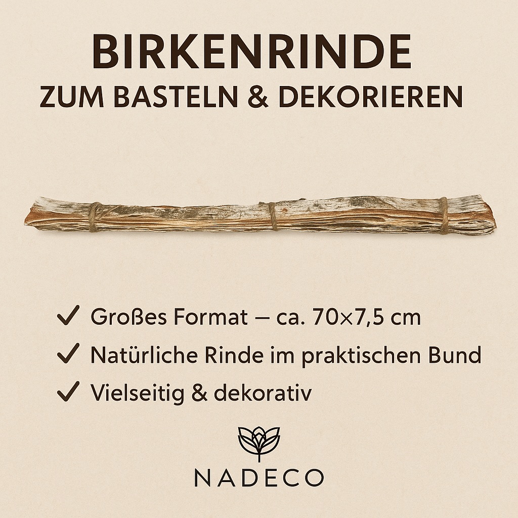Birkenrinde zum Basteln und Dekorieren,  2