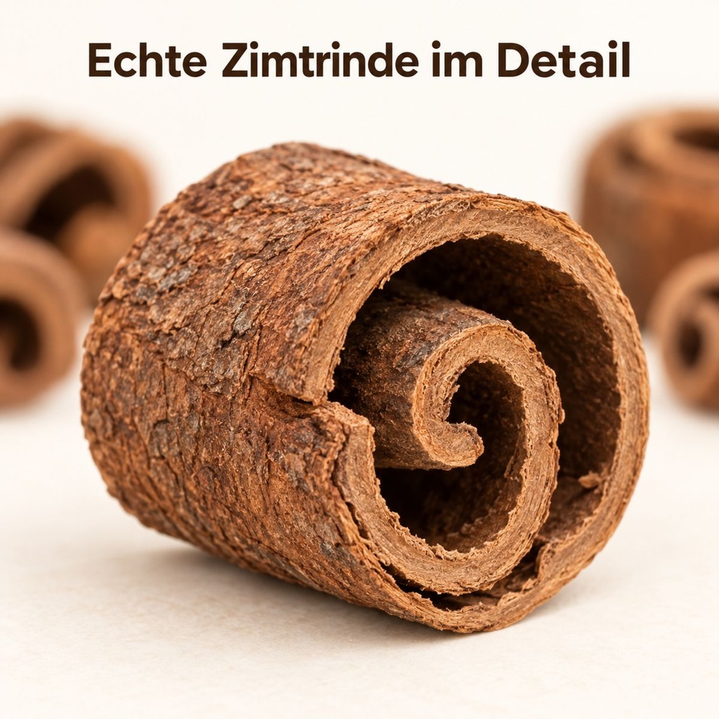 zwei Groessen Zimtrollen natur