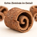 zwei Groessen Zimtrollen natur