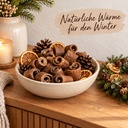 zwei Groessen Zimtrollen natur