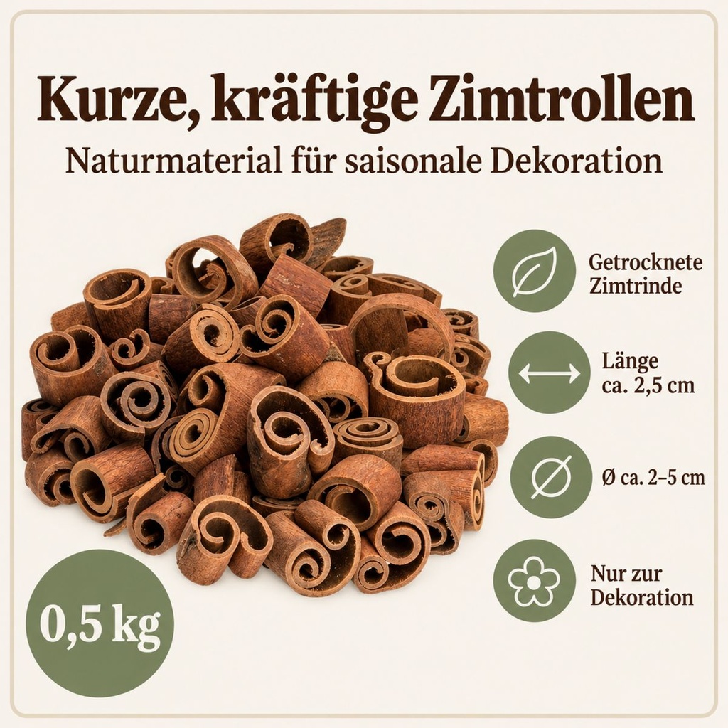 Zimtstangen dick, 30-40 Stück, 2.5 cm (Cinnamomum) – Eigenschaften im Überblick