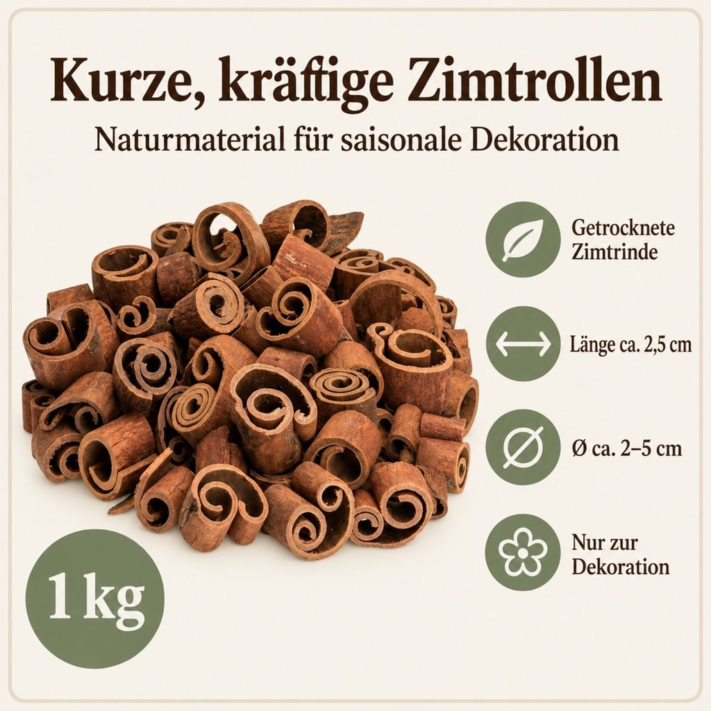 Zimtstangen dick, 60-80 Stück, 2.5 cm (Cinnamomum) – Eigenschaften im Überblick