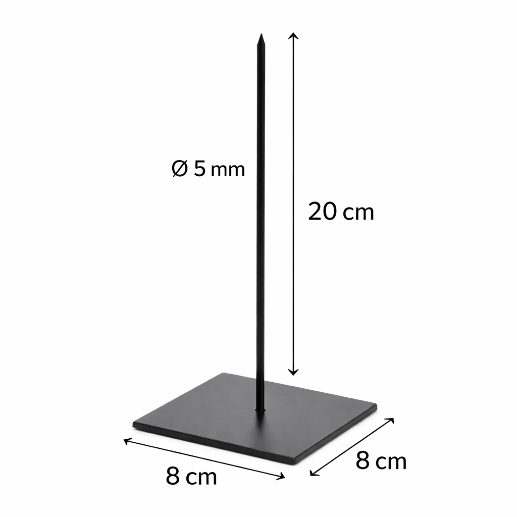 Metallständer Schwarz 8x8x20 cm Ø5mm  Sk 2