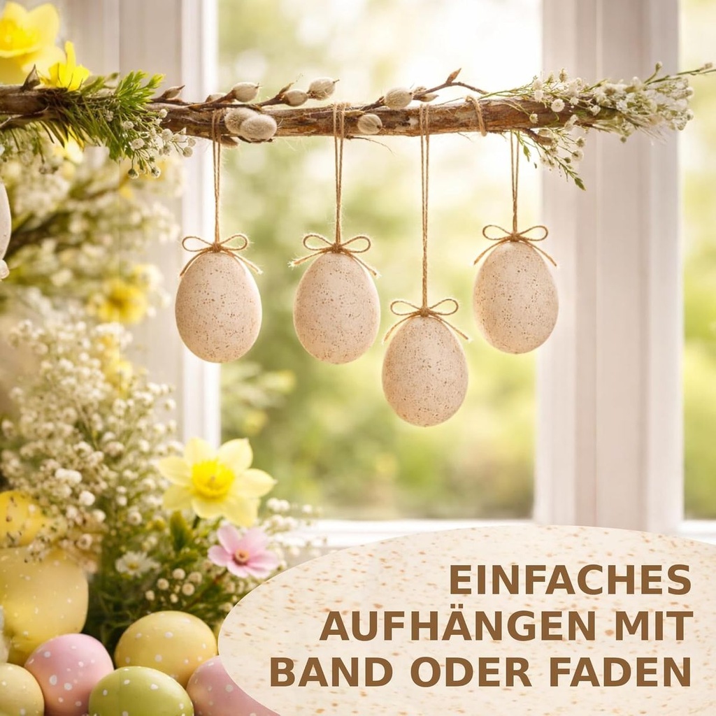 Truthahneier Deko Natur 12 Stk 5–6 cm, O 2