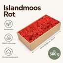 Islandmoos Rot, Rot, 500 g – Maße und Liefermenge auf einen Blick