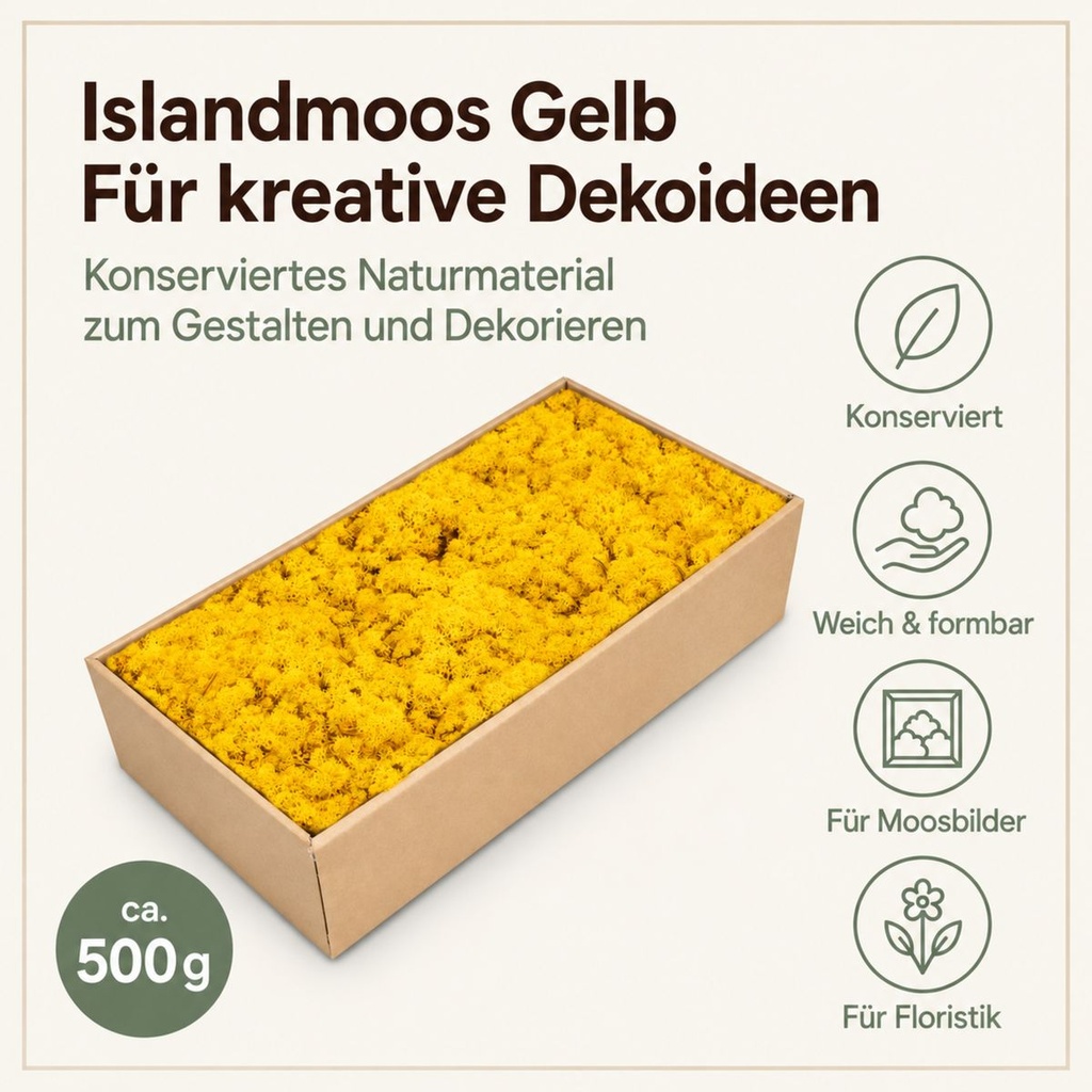 Islandmoos Gelb, Gelb, 500 g – Eigenschaften im Überblick