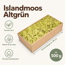 Islandmoos Altgrün, Altgrün, 500 g – Maße und Liefermenge auf einen Blick