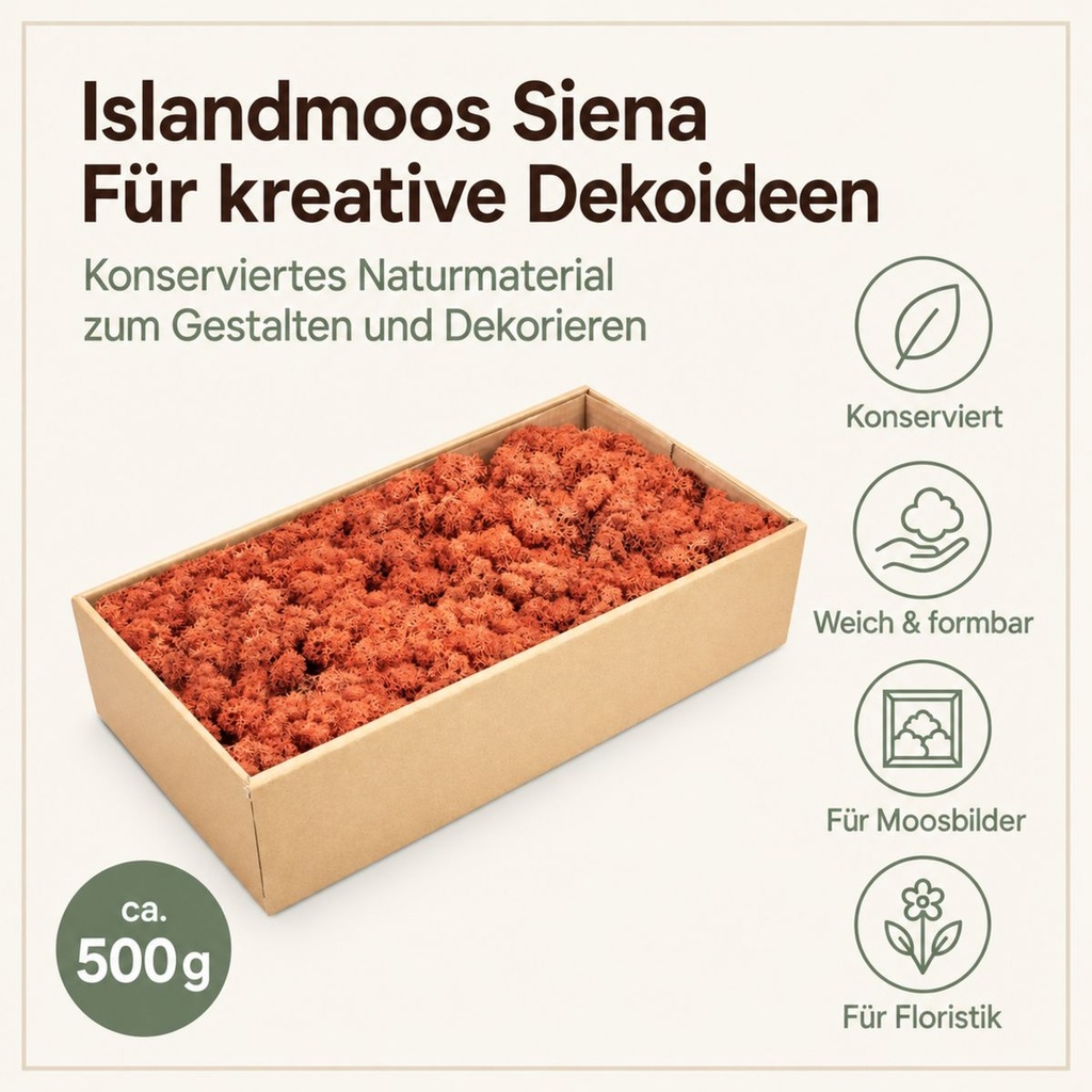 Islandmoos Siena, Siena, 500 g – Eigenschaften im Überblick