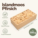 Islandmoos Pfirsich, Pfirsich, 500 g – Maße und Liefermenge auf einen Blick