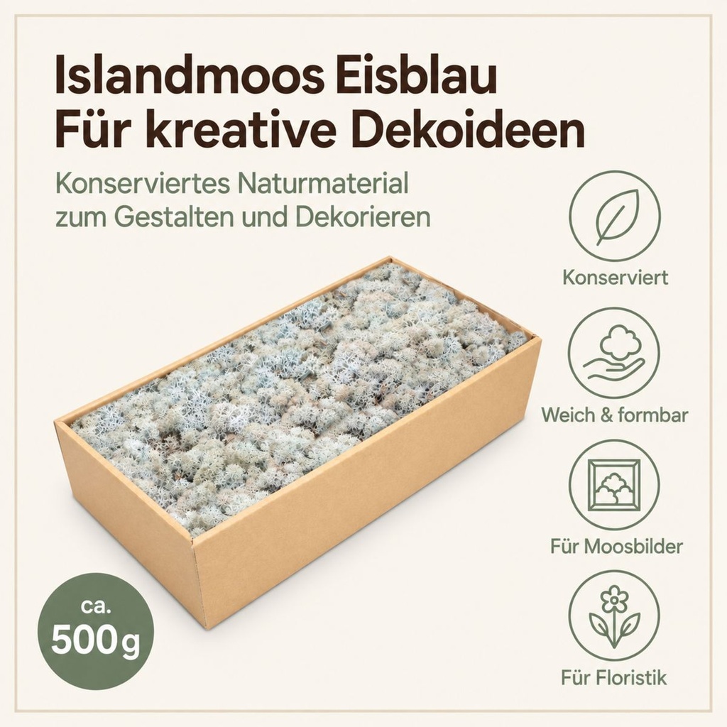 Islandmoos Eisblau, Eisblau, 500 g – Eigenschaften im Überblick