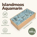 Islandmoos Aquamarin, Aquamarin, 500 g – Maße und Liefermenge auf einen Blick