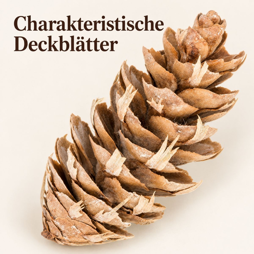 Douglasien Zapfen, Natur, 150 Stück, 5-8 cm (Pseudotsuga) – Nahaufnahme der Oberfläche