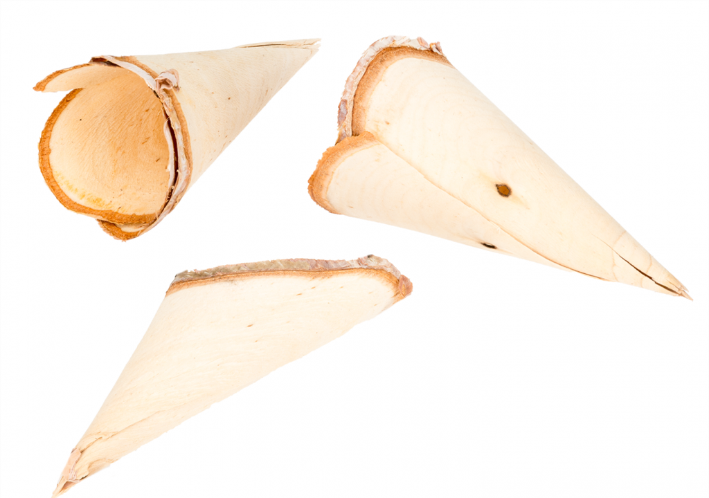 Holz Tüten 10 Stück ca. 10-14cm 2