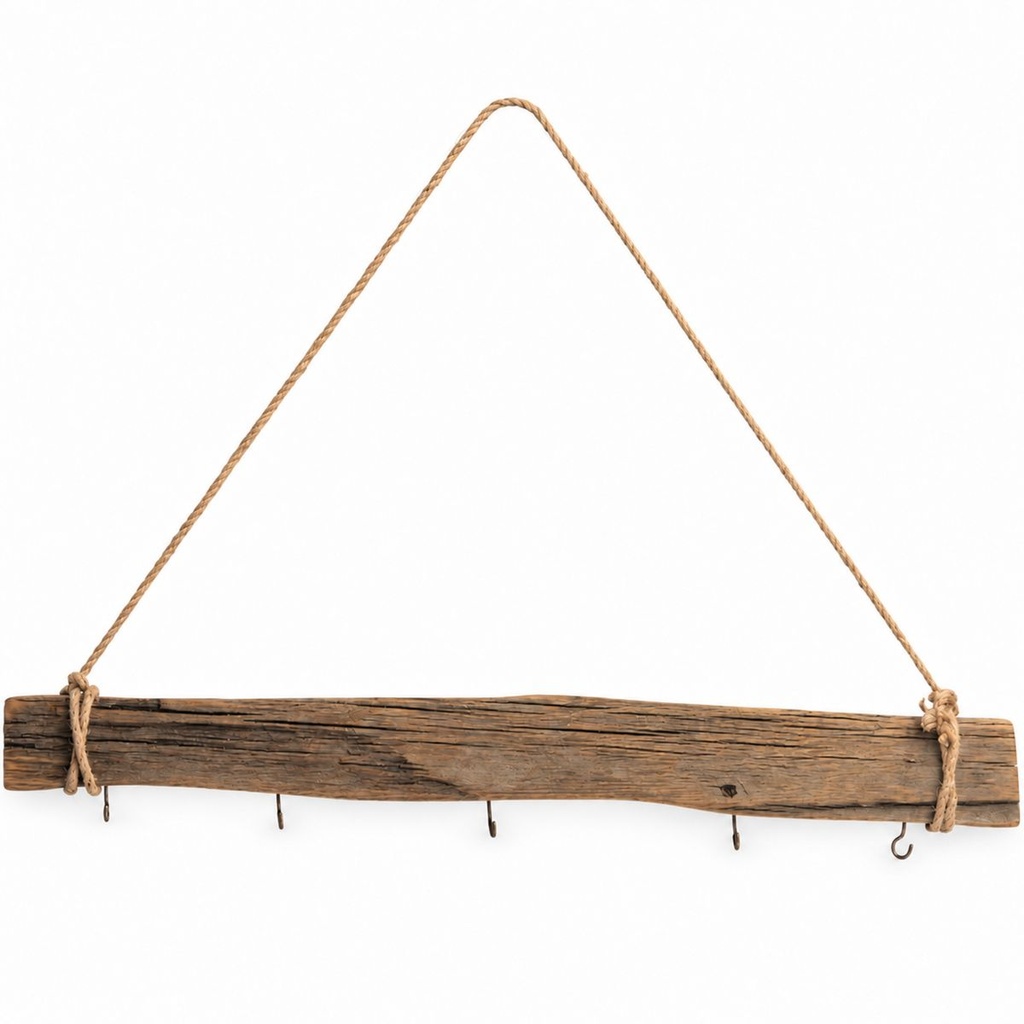 Deko-Holz-Stange, Grau, 60 cm – Produktfoto auf weißem Hintergrund