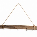 Deko-Holz-Stange, Grau, 60 cm – Produktfoto auf weißem Hintergrund