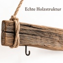 Deko-Holz-Stange, Grau, 60 cm – Nahaufnahme der Oberfläche