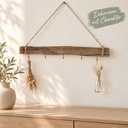 Deko-Holz-Stange, Grau, 60 cm – dekoriert im Wohnraum