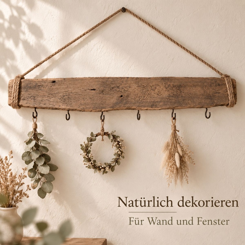 Deko-Holz-Stange, Grau, 76 cm – im Einsatz