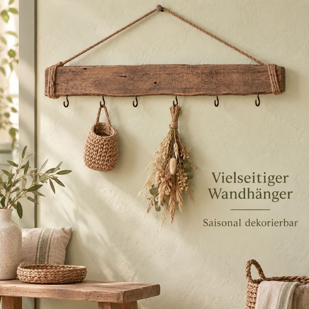 Deko-Holz-Stange, Grau, 76 cm – in einer zweiten Verwendung