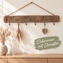 Deko-Holz-Stange, Grau, 76 cm – dekoriert im Wohnraum