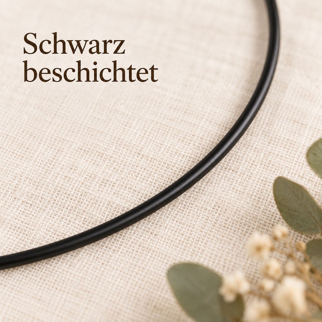 Metallring schwarz, Schwarz, Ø 30 cm – Nahaufnahme der Oberfläche