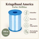 Kringelband America 500 m, 5 mm, Präsentband Hellblau, Kräuselband – Eigenschaften