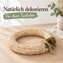 sieben Groessen Strohkranz natur