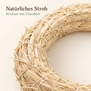 sieben Groessen Strohkranz natur