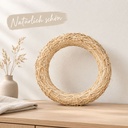sieben Groessen Strohkranz natur