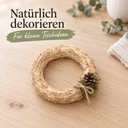 Strohkranz natur, beige, Ø 15 cm, H 2.5 cm – im Einsatz