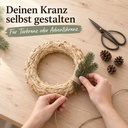 Strohkranz natur, beige, Ø 15 cm, H 2.5 cm – in einer zweiten Verwendung