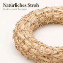 Strohkranz natur, beige, Ø 15 cm, H 2.5 cm – Nahaufnahme der Oberfläche