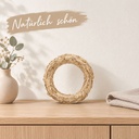 Strohkranz natur, beige, Ø 15 cm, H 2.5 cm – dekoriert im Wohnraum