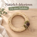 Strohkranz natur, beige, Ø 20 cm, H 3 cm – im Einsatz