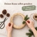 Strohkranz natur, beige, Ø 20 cm, H 3 cm – in einer zweiten Verwendung