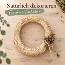 Strohkranz natur, beige, Ø 25 cm, H 5 cm – im Einsatz