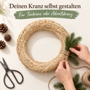 Strohkranz natur, beige, Ø 30 cm, H 5.5 cm – in einer zweiten Verwendung