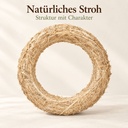Strohkranz natur, beige, Ø 30 cm, H 5.5 cm – Nahaufnahme der Oberfläche
