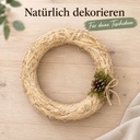 Strohkranz natur, beige, Ø 35 cm, H 6 cm – im Einsatz