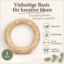 Strohkranz natur, beige, Ø 35 cm, H 6 cm – Eigenschaften im Überblick