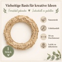 Strohkranz natur, beige, Ø 50 cm, H 7 cm – Eigenschaften im Überblick